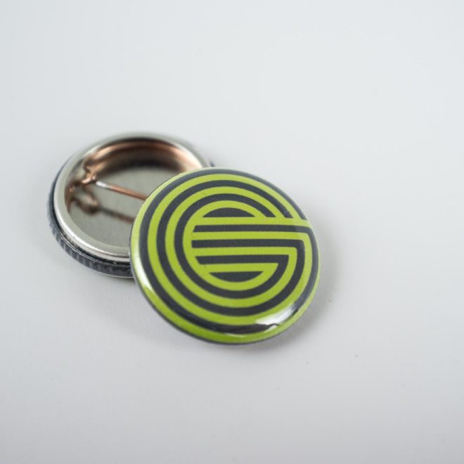 Green Tangerine 1 inch pins